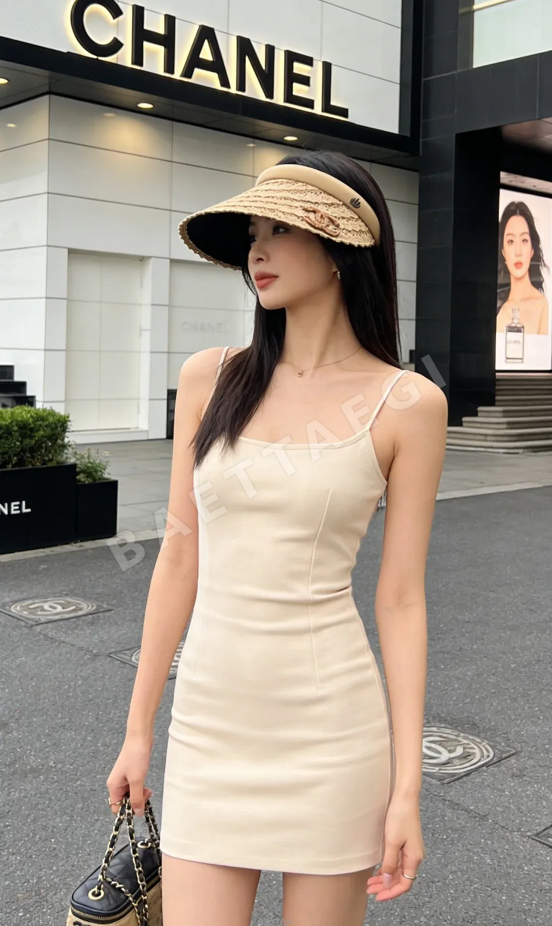 샤넬 비치 리조트 스타일 바이저 모자 상세 이미지 5