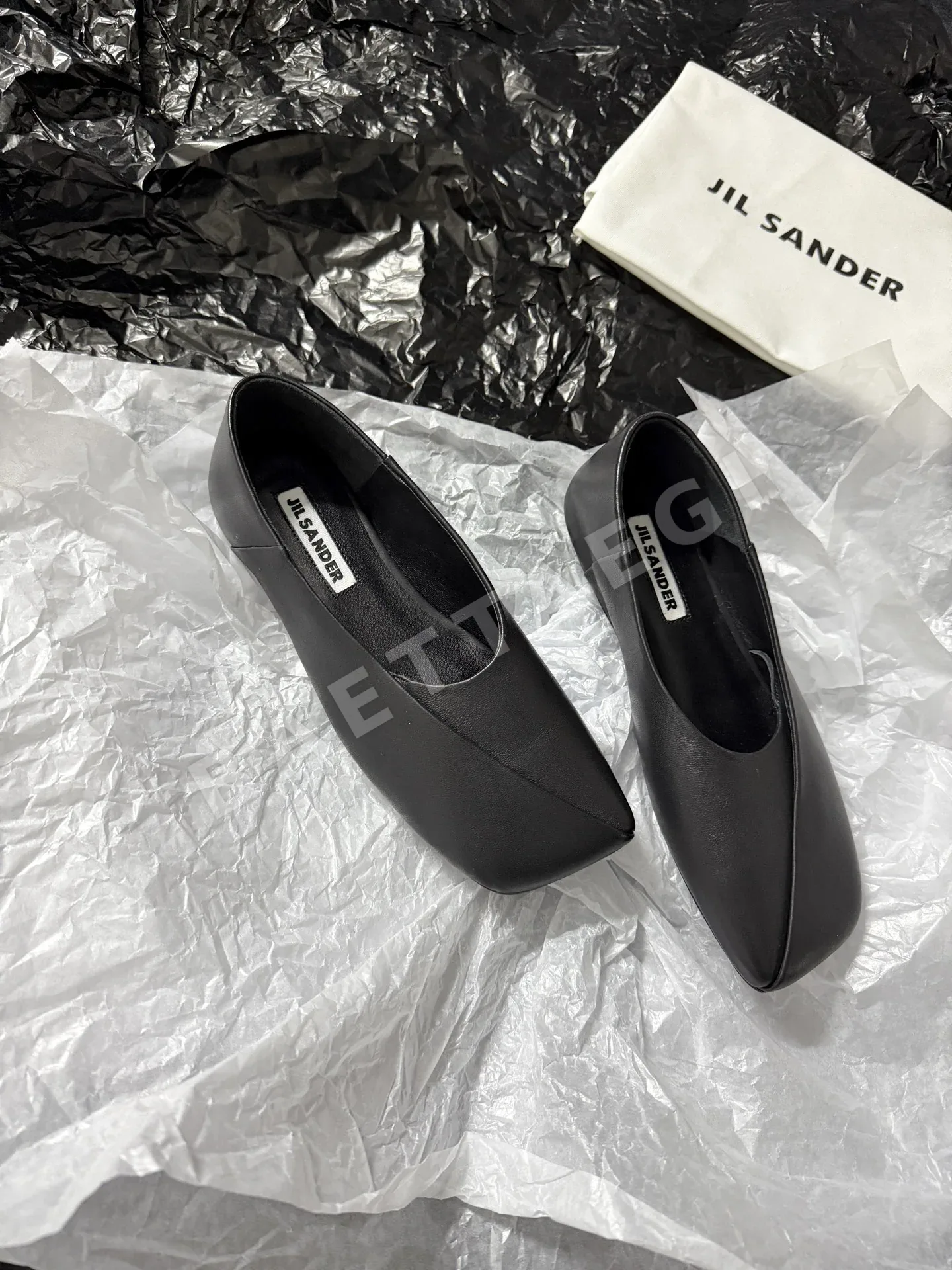 질샌더 스퀘어 토 램스킨 발레 슈즈 상세 이미지 2