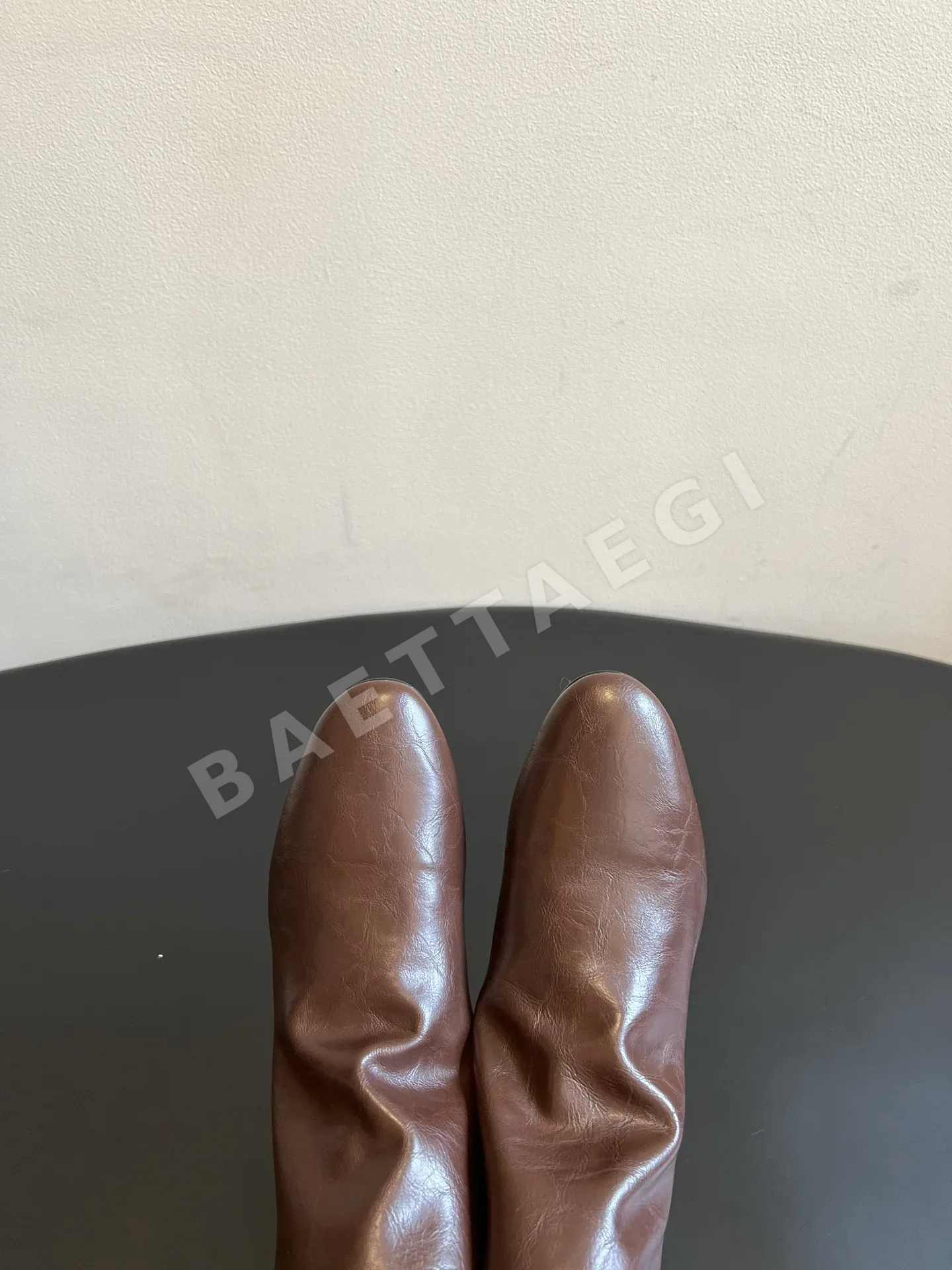 더로우 부츠 PU 플랫 상세 이미지 8