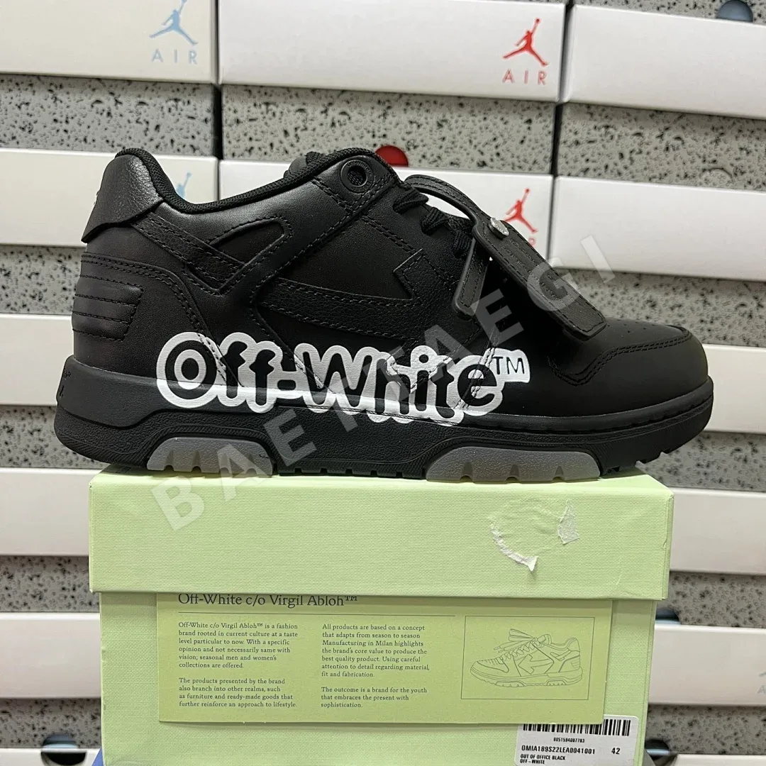 오프화이트 아웃 오브 오피스 OOO 로우 탑스 202413 Off White Out Of Office OOO Low Tops Black 상세 이미지 1