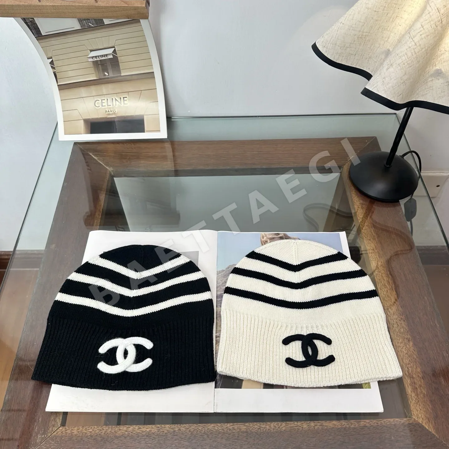 샤넬 니트 비니 모자 185638