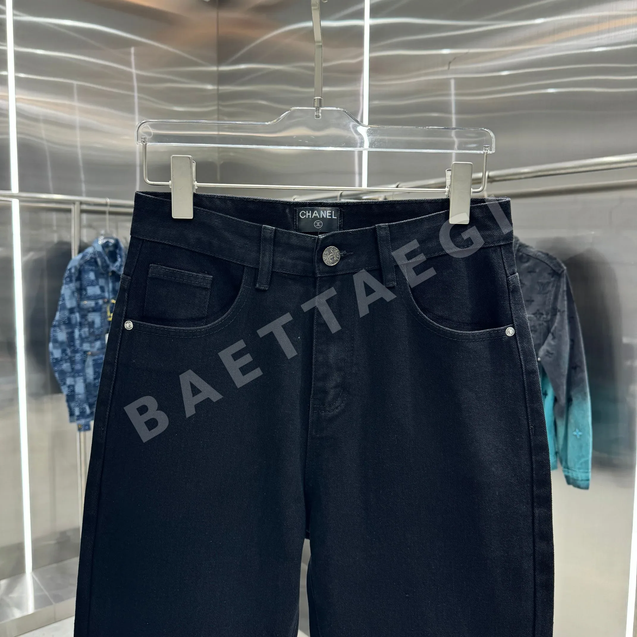 샤넬 로고 스트레이트 레그 바지 상세 이미지 6