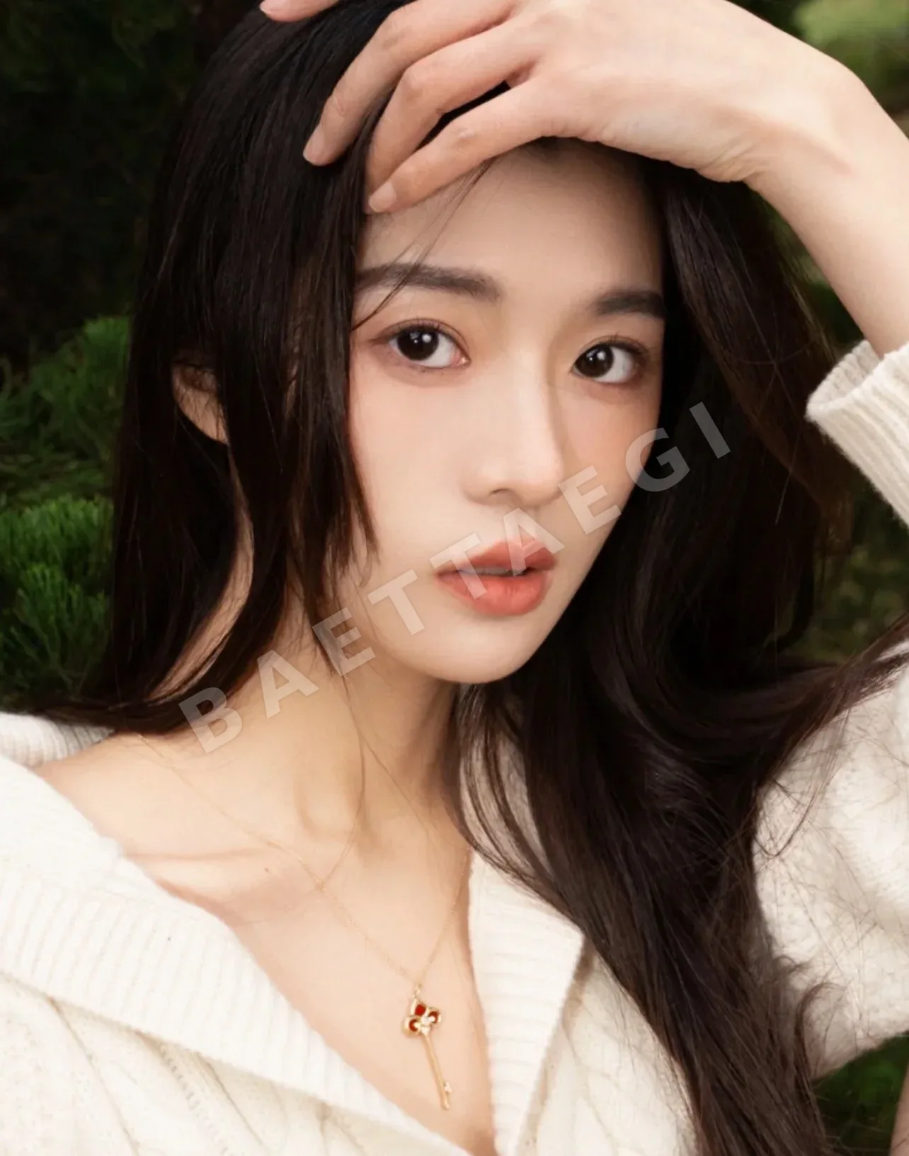 티파니 아이리스 플라워 레드 아게이트 스털링 실버 목걸이 상세 이미지 4