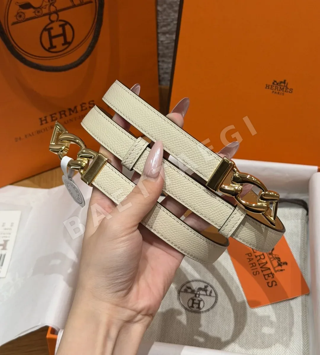 에르메스 H 브클릿 체인 단클 벨트 18mm 176743