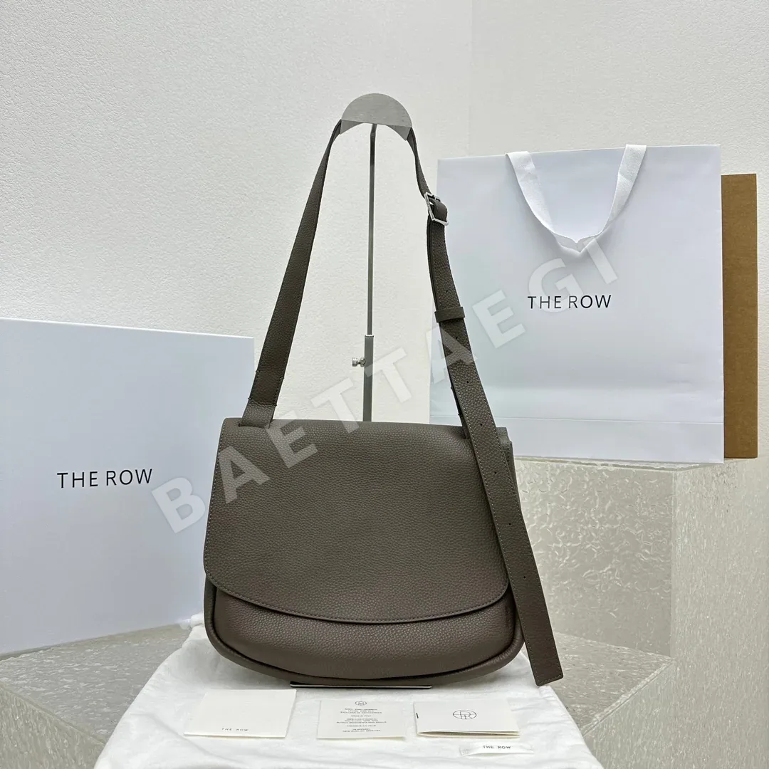 더로우 엘리펀트 그레이 가죽 메신저백 128604