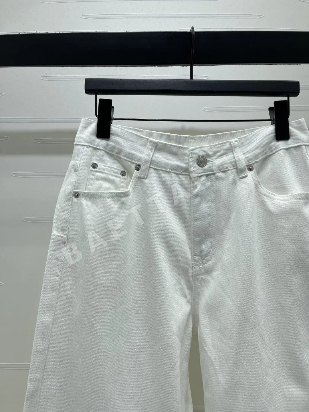 디올 컬러 블록 스트레이트 레그 코튼 데님 바지 상세 이미지 4