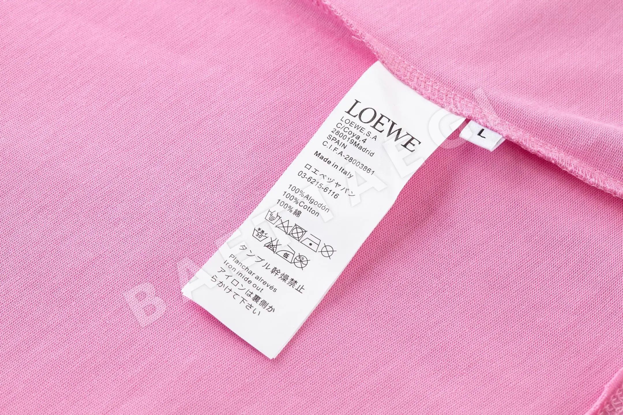 로에베 자수 고양이 로고 반팔 티셔츠 상세 이미지 9