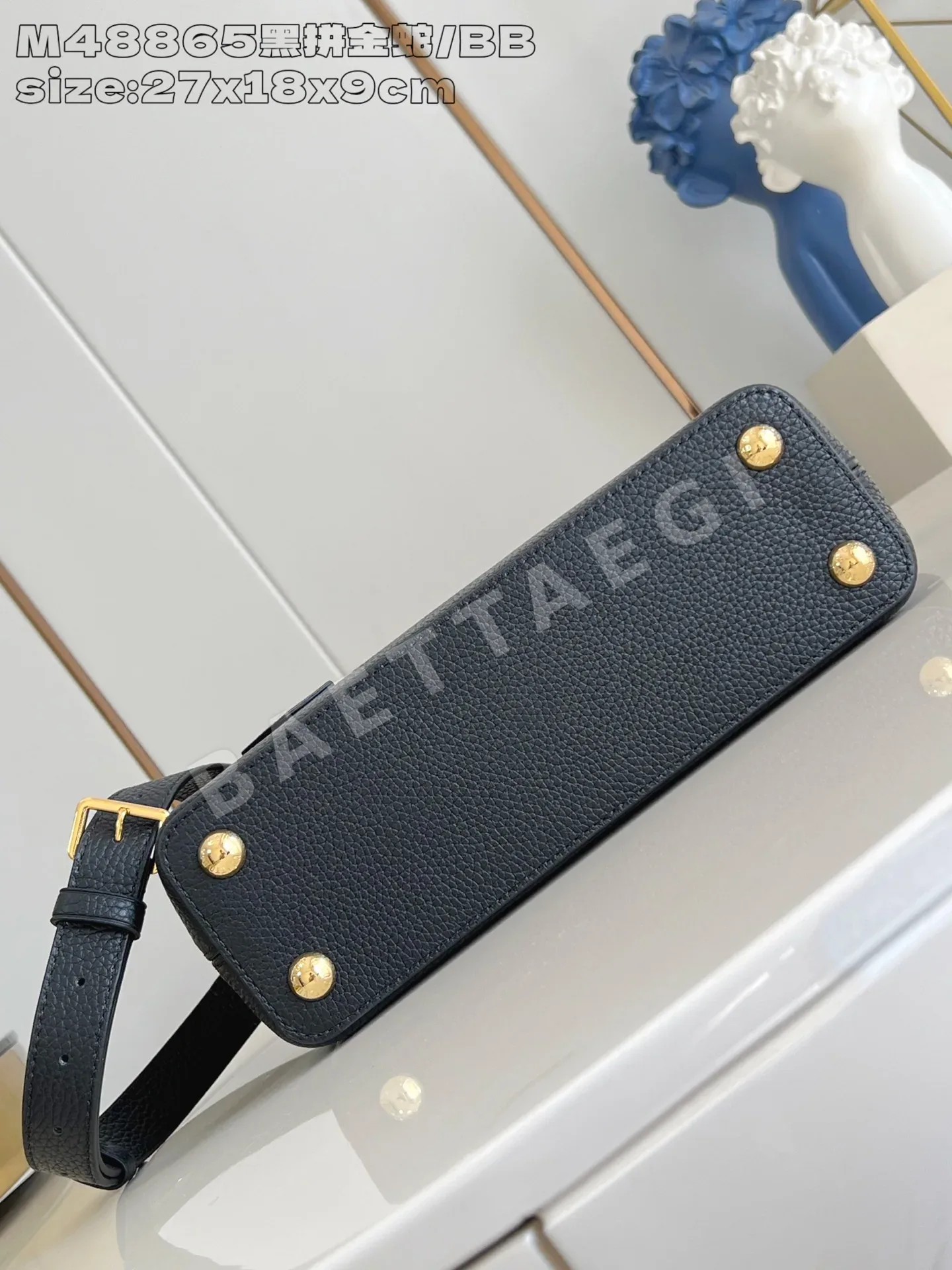 루이비통 카푸신 BB 스몰 핸드백 블랙 M48865 상세 이미지 6