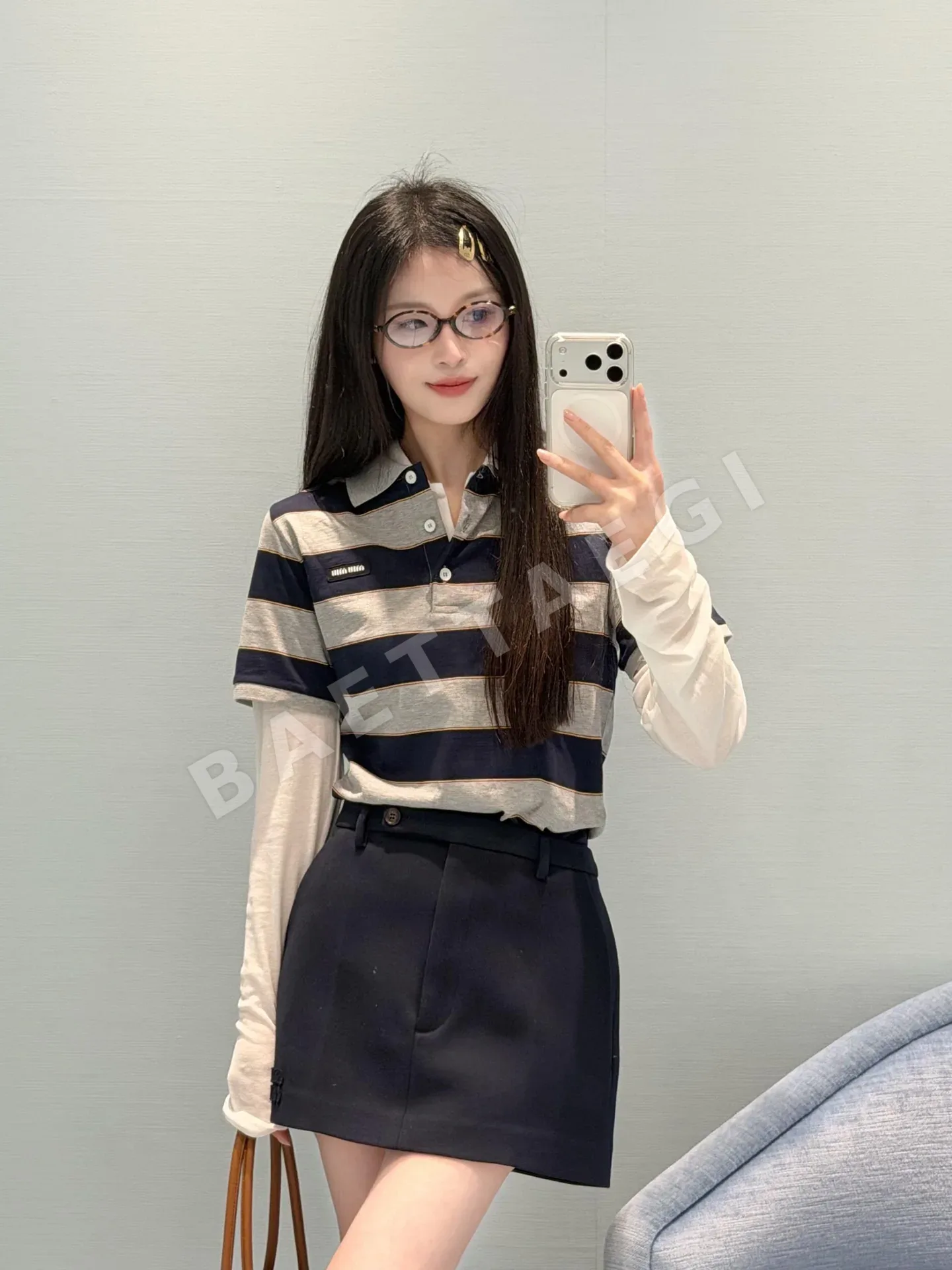 미우미우 여성 반팔 상세 이미지 4