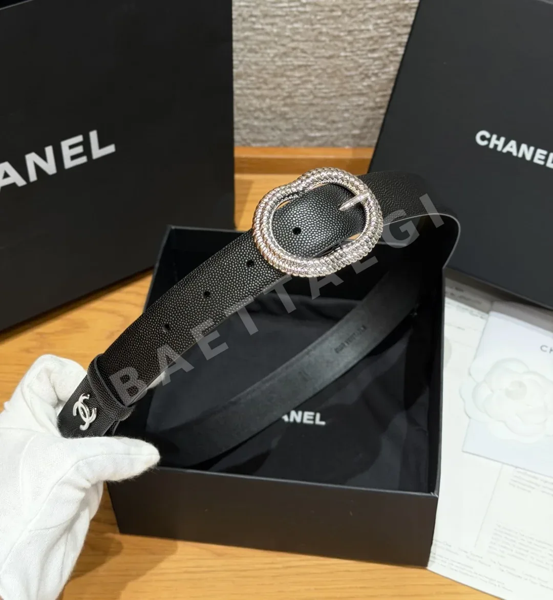 샤넬 오벌 버클 레자 벨트 상세 이미지 9