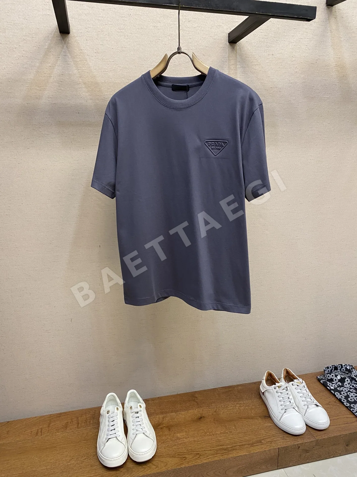 프라다 레터 프린트 남여공용 반팔 셔츠 50840