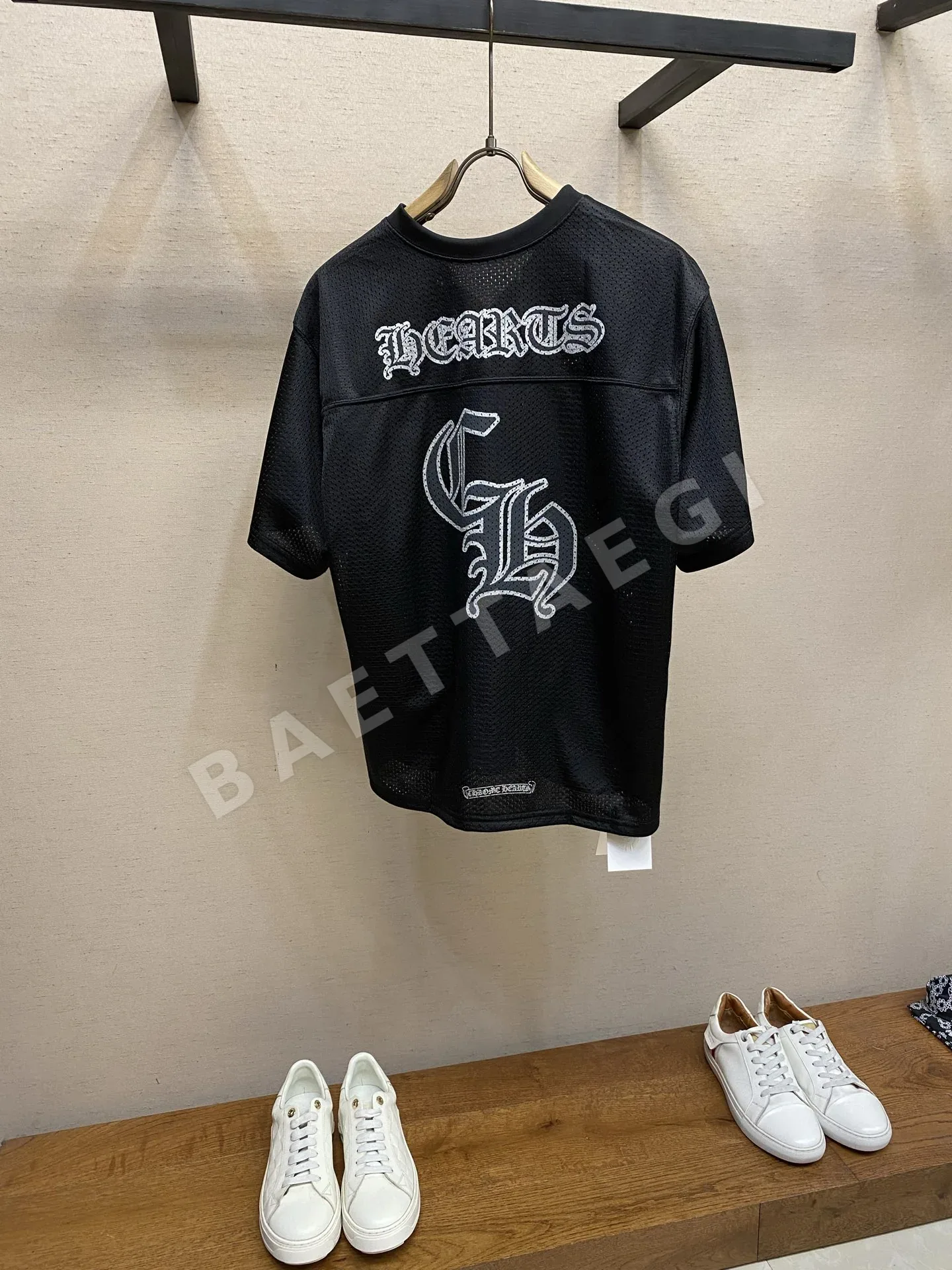 크롬하츠 아이스하키 은도금 장식 남성 반팔 티셔츠 상세 이미지 3