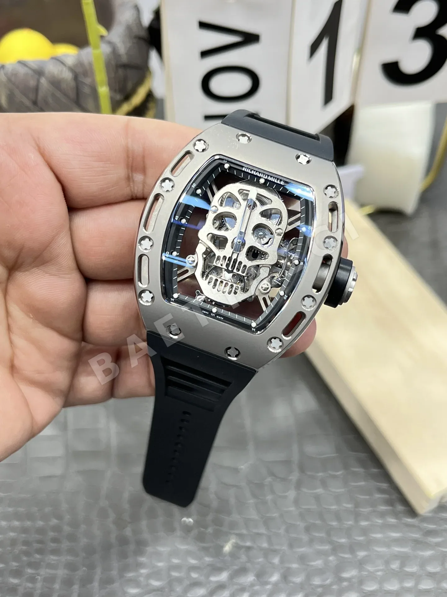 리차드밀 RM052 스컬 투르비용 오토매틱 남성 시계 레플리카 44880 Richard Mille 상세 이미지 2