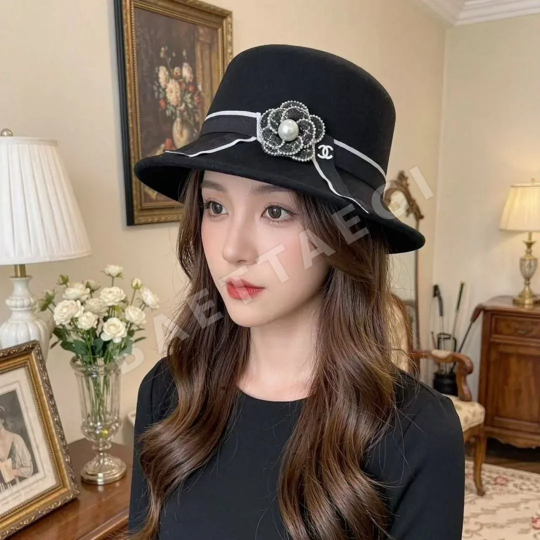 샤넬 캐시미어 플랫 탑 모자 상세 이미지 1