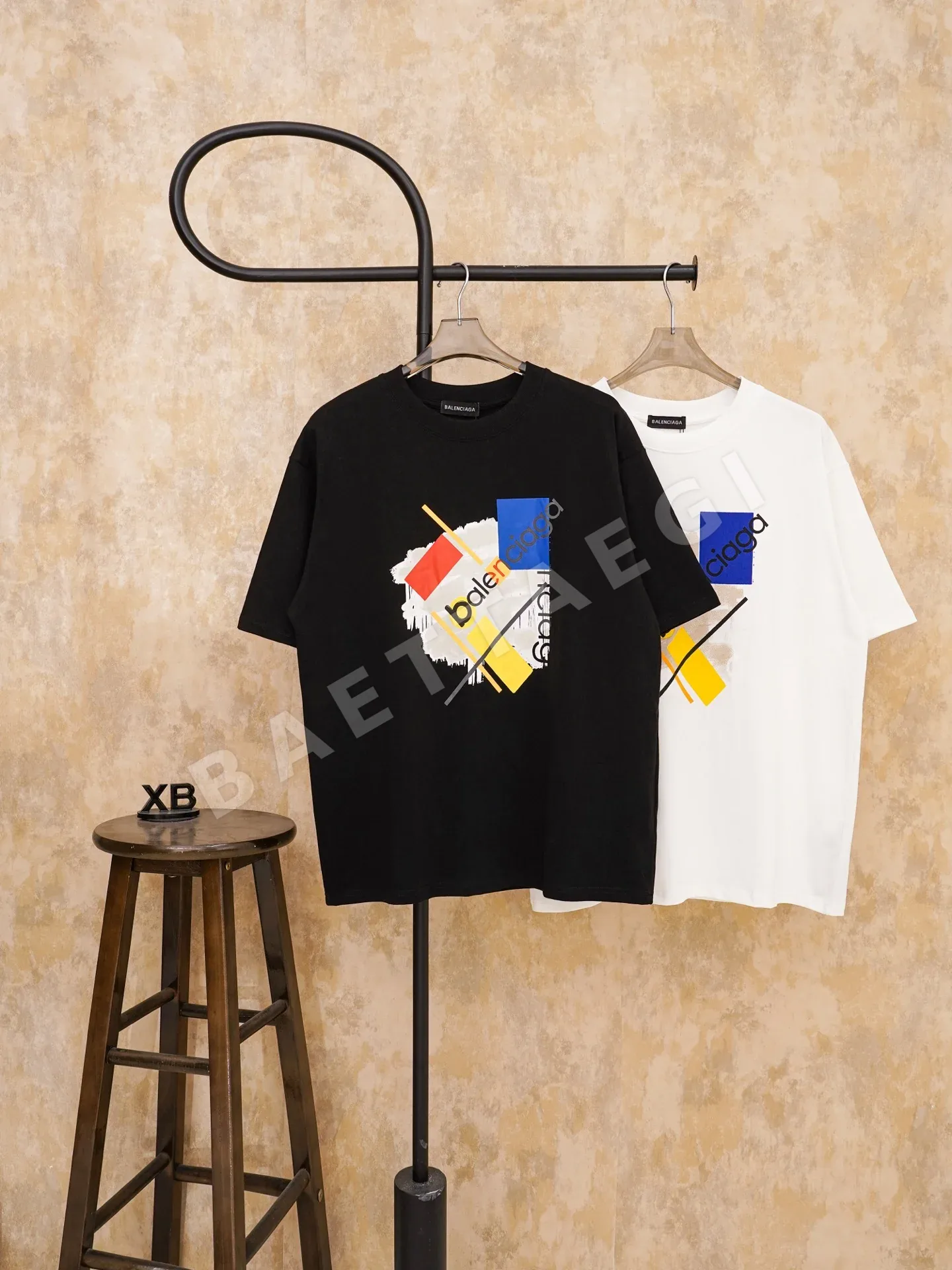 발렌시아가 파리 프린트 여성 반팔 티셔츠 88685