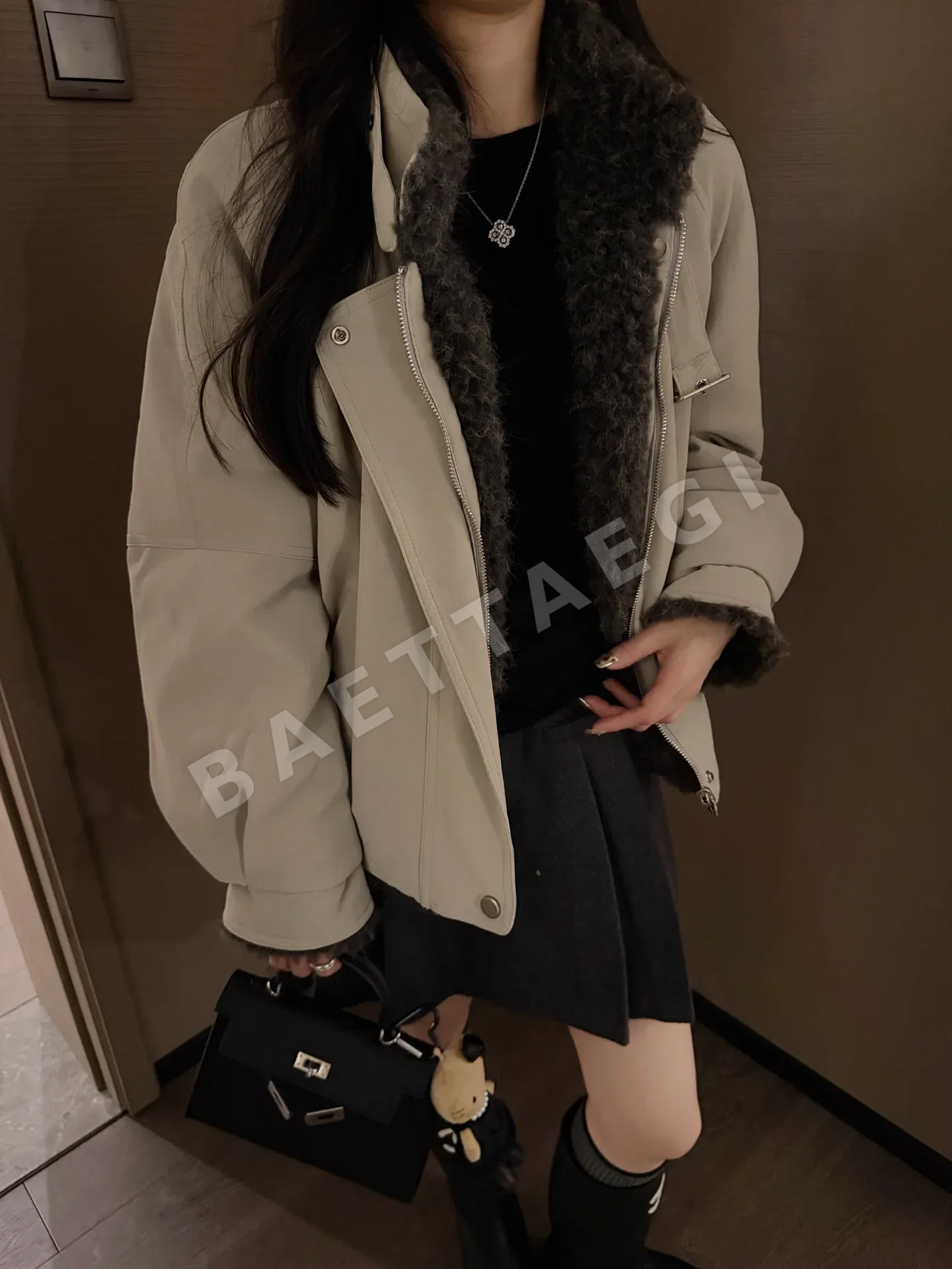 로에베 램 울 라이닝 가죽 파카 자켓 202601