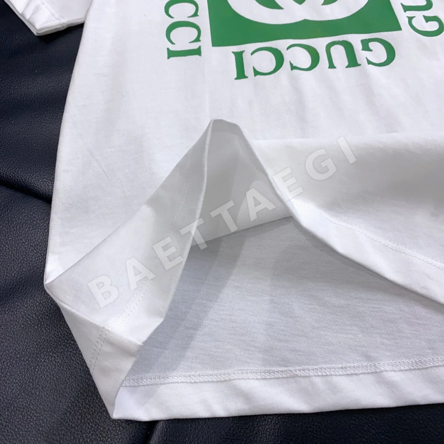 구찌 더블 G 프린트 로고 크루넥 반팔 티셔츠 키즈 상세 이미지 6