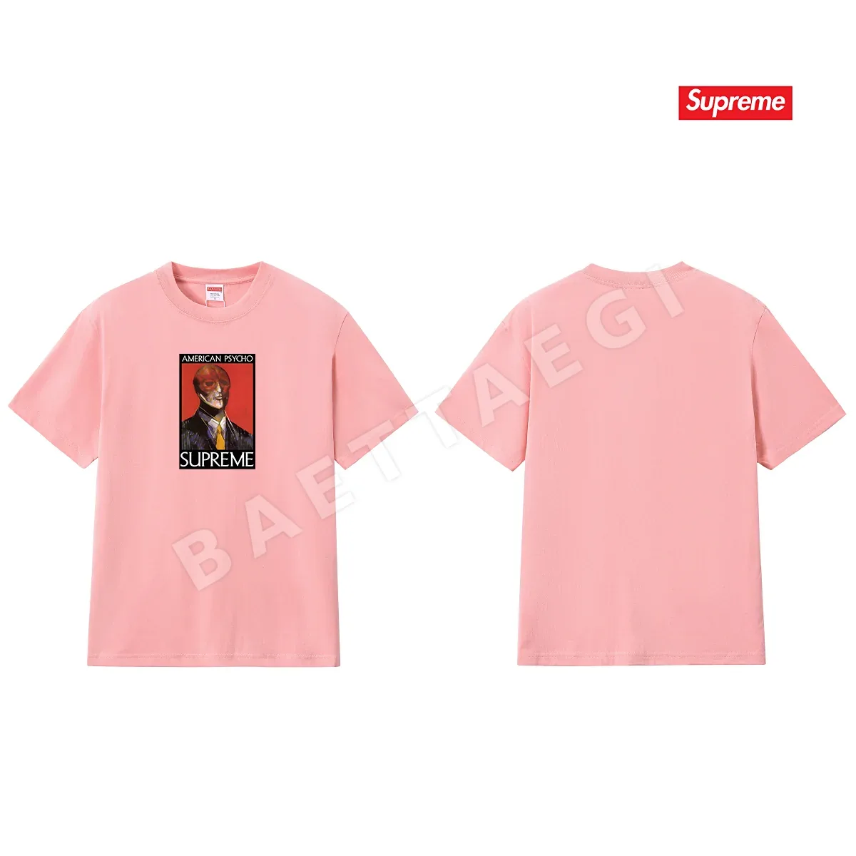 슈프림 문자 프린트 남성 반팔 티셔츠 상세 이미지 8
