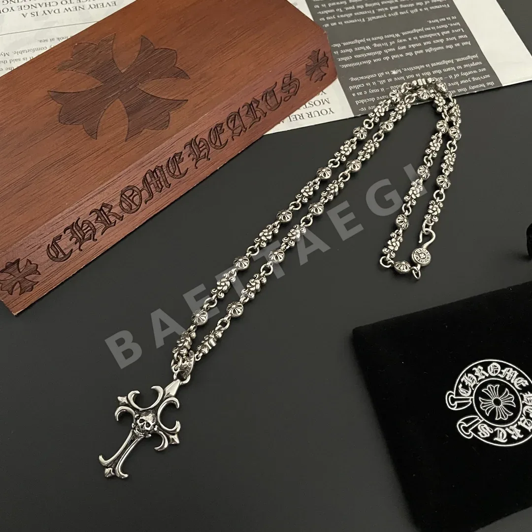 크롬하츠 빈티지 레트로 크로스 볼 오키드 목걸이 상세 이미지 6