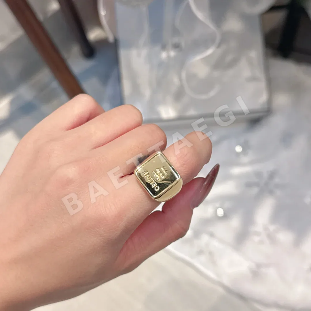 셀린느 검정 은색 배색 반지 69255
