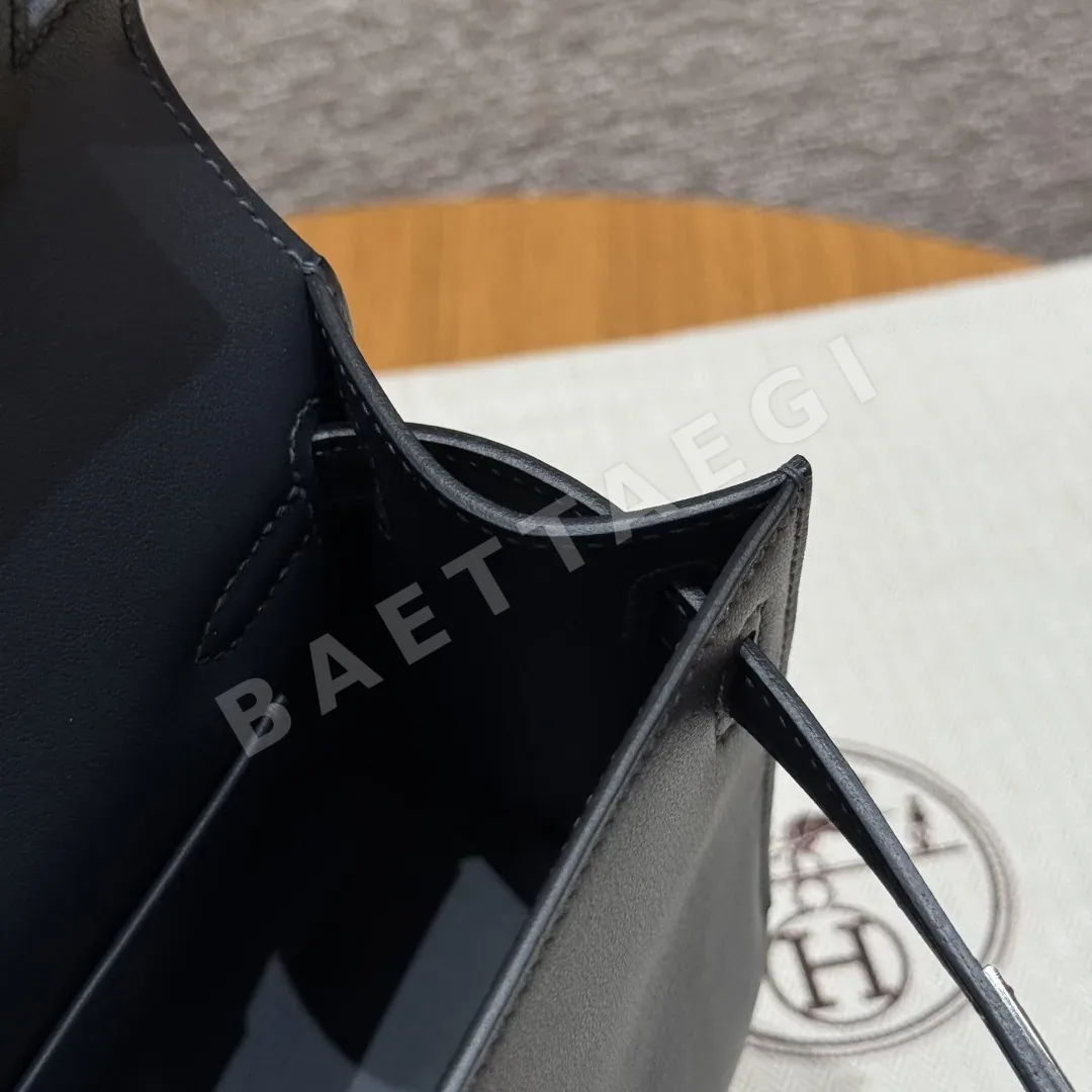 에르메스 미니 켈리 블랙 가방 상세 이미지 9