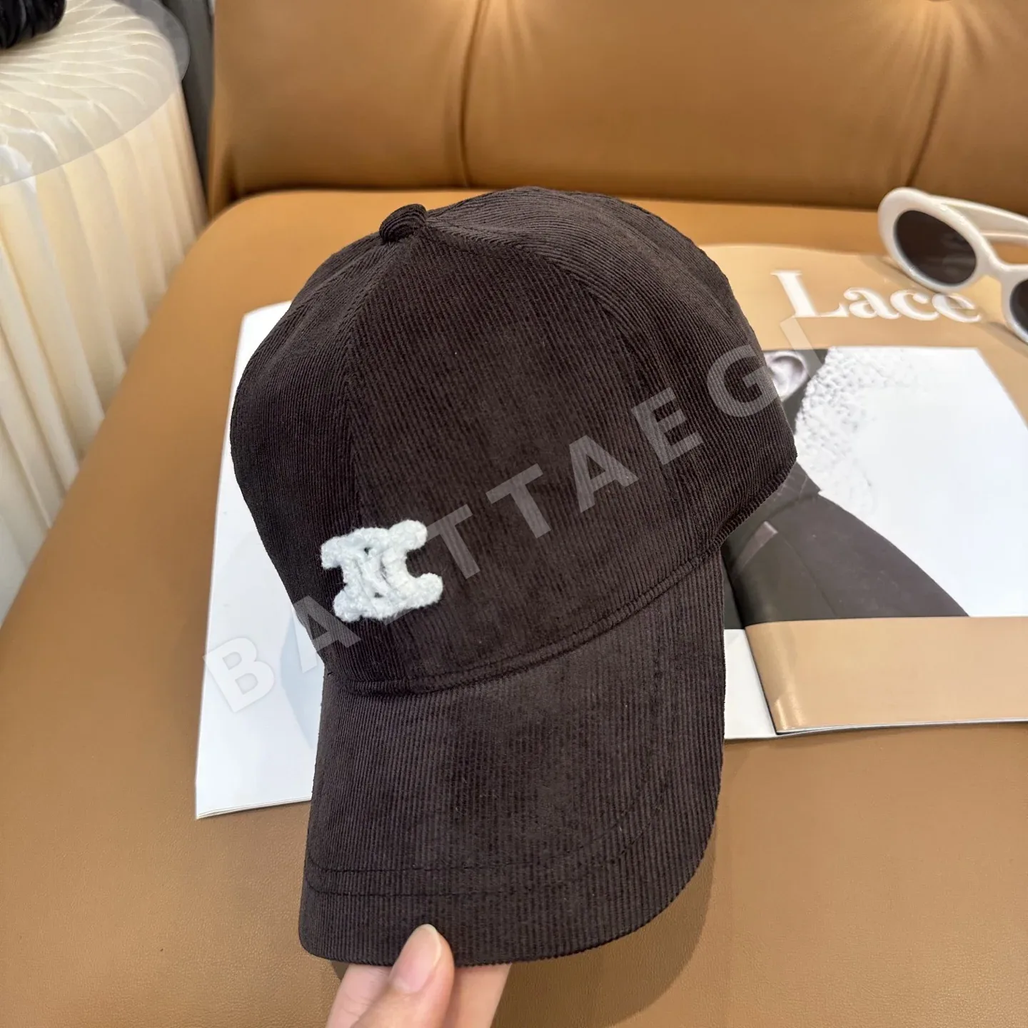 셀린느 코듀로이 자수 베이스볼 모자 상세 이미지 2