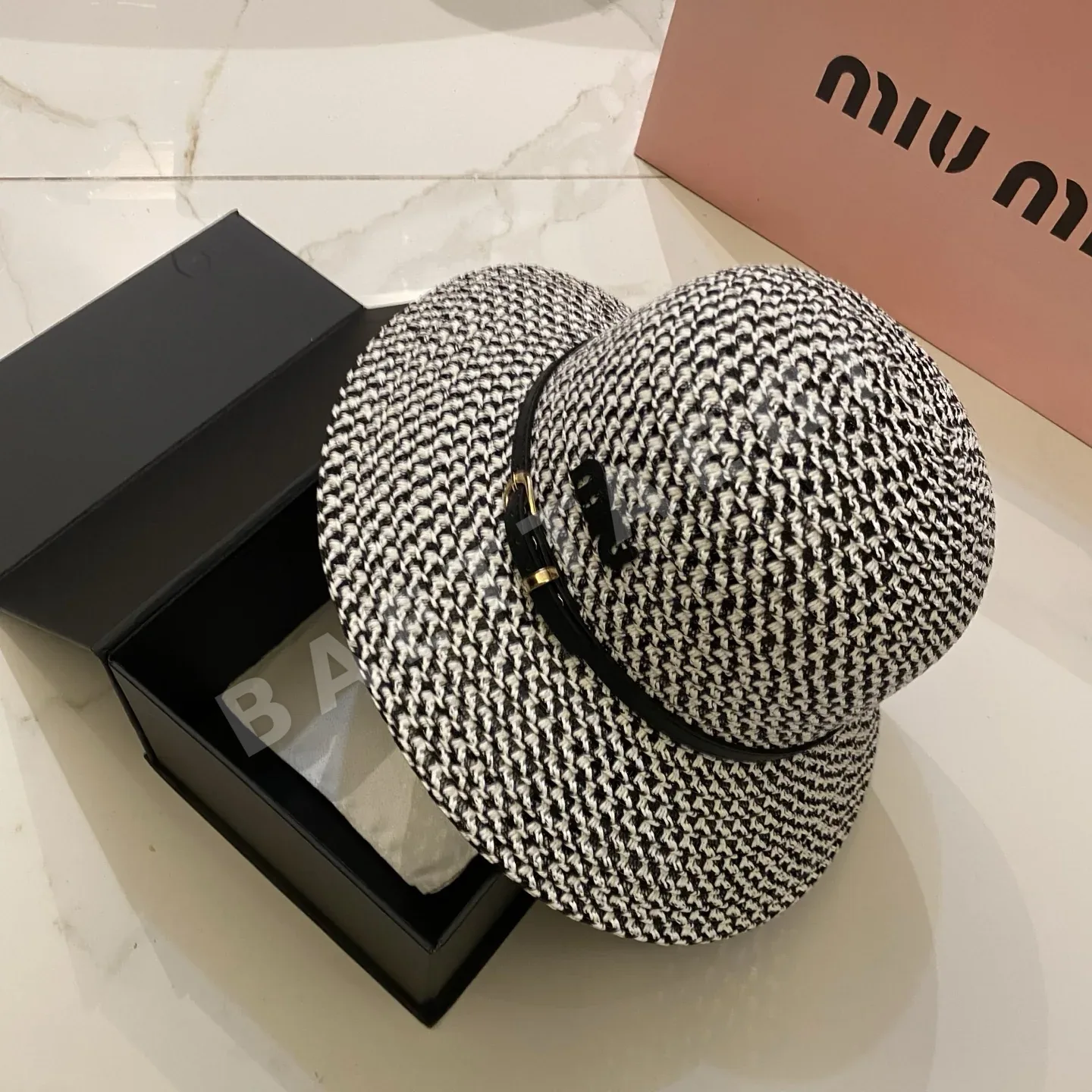 미우미우 밀짚 모자 상세 이미지 5
