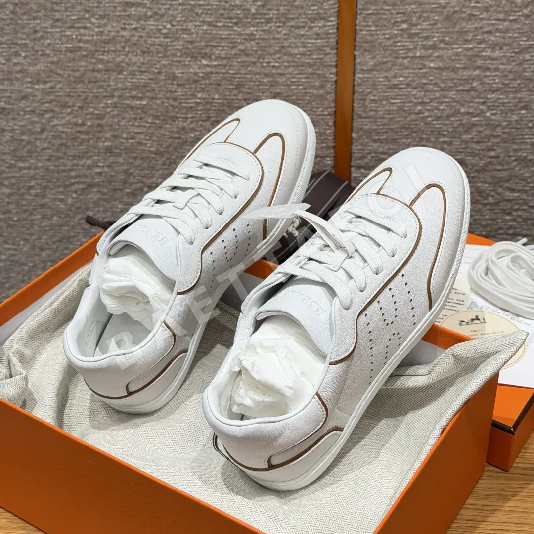 에르메스 매치 스니커즈 white goatskin 고트스킨 소재 상세 이미지 4