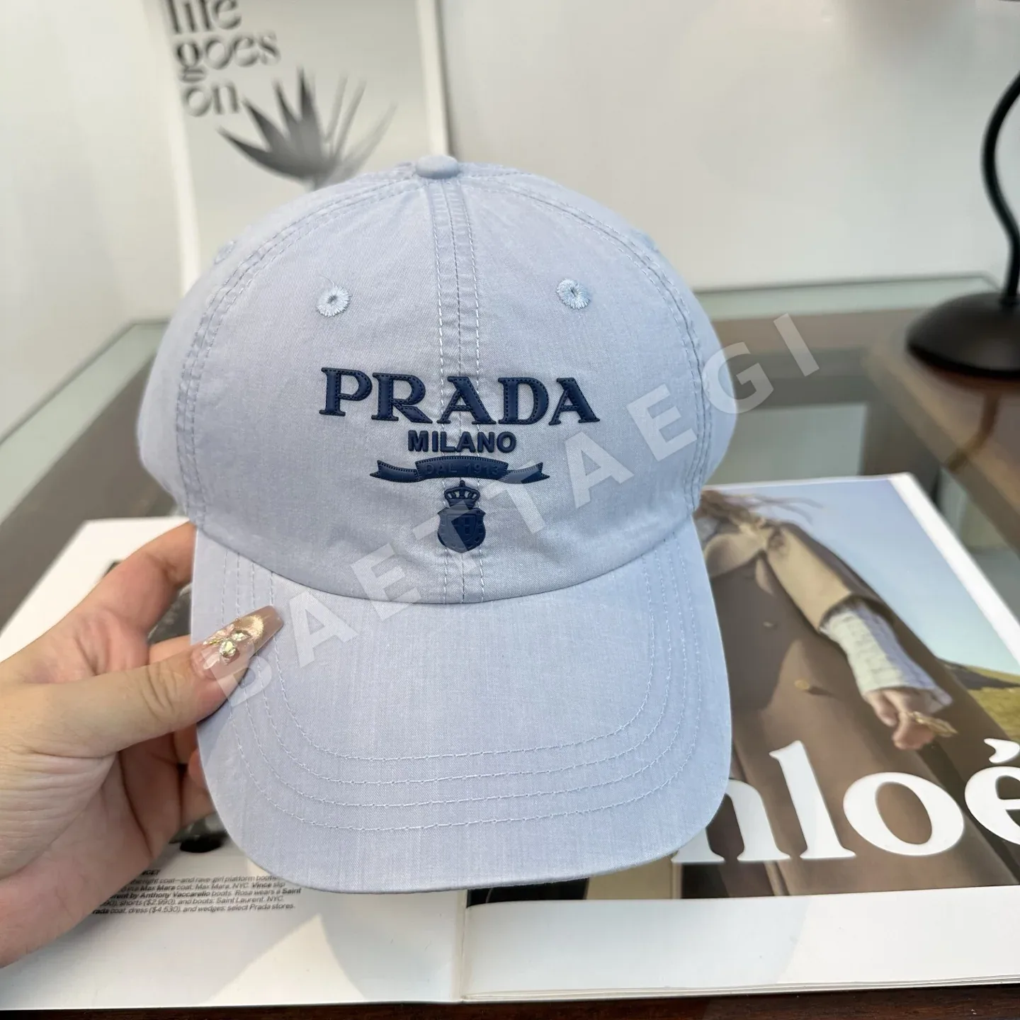 프라다 베이스볼 캡 상세 이미지 5