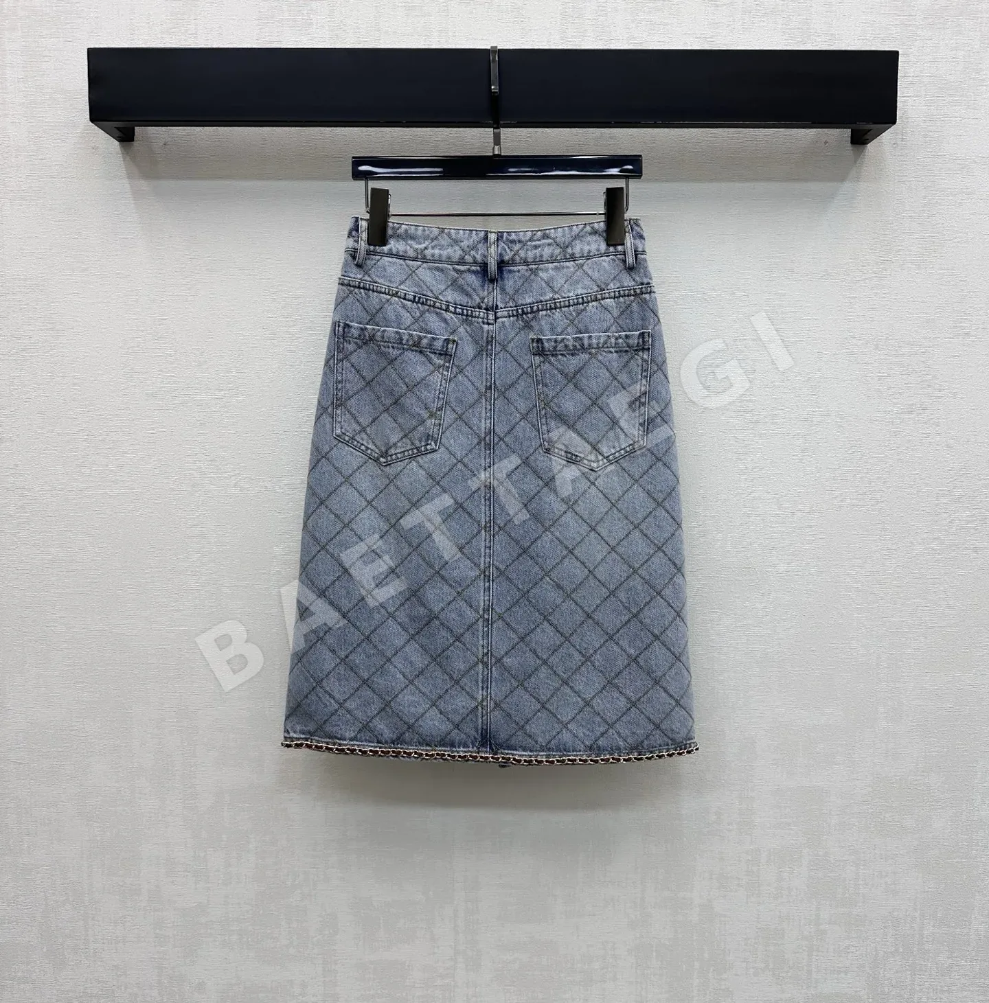 샤넬 퀼팅 체인 데님 바지 상세 이미지 7