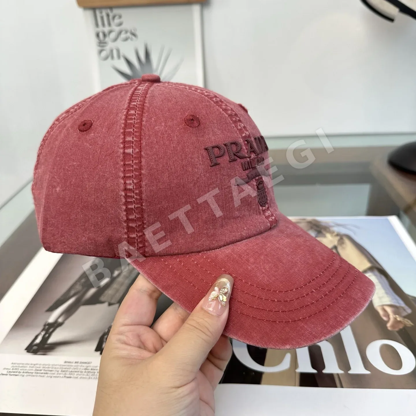 프라다 베이스볼 캡 상세 이미지 6