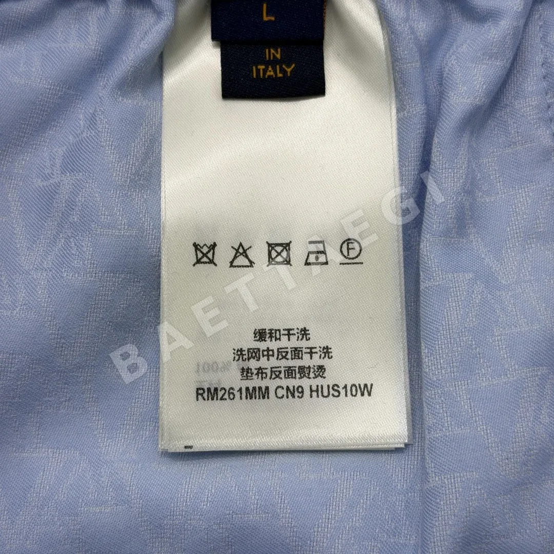 루이비통 모노그램 로고 코튼 반팔 셔츠 상세 이미지 9