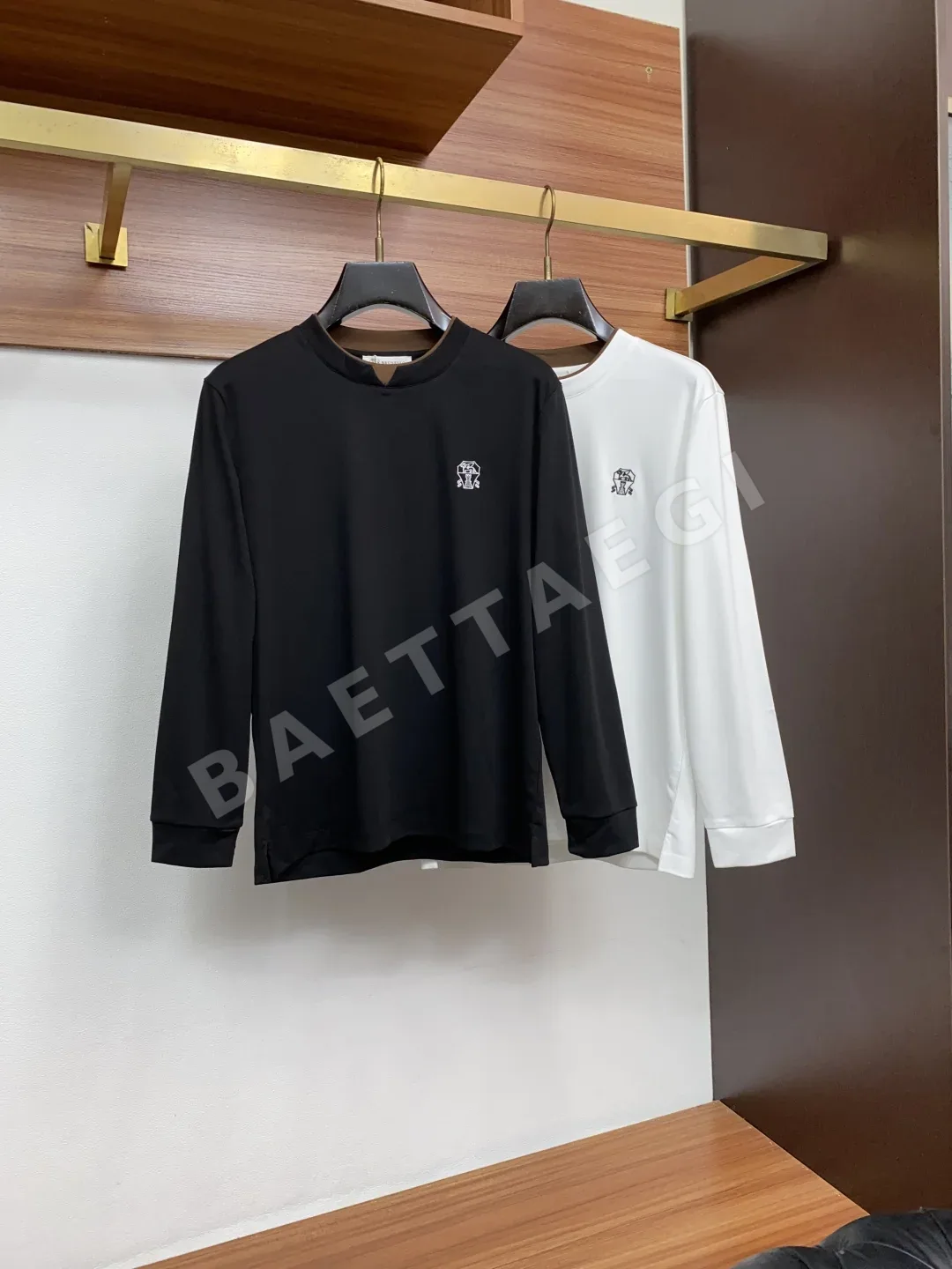 브루넬로쿠치넬리 라운드넥 면 울 혼방 긴팔 셔츠 상세 이미지 8