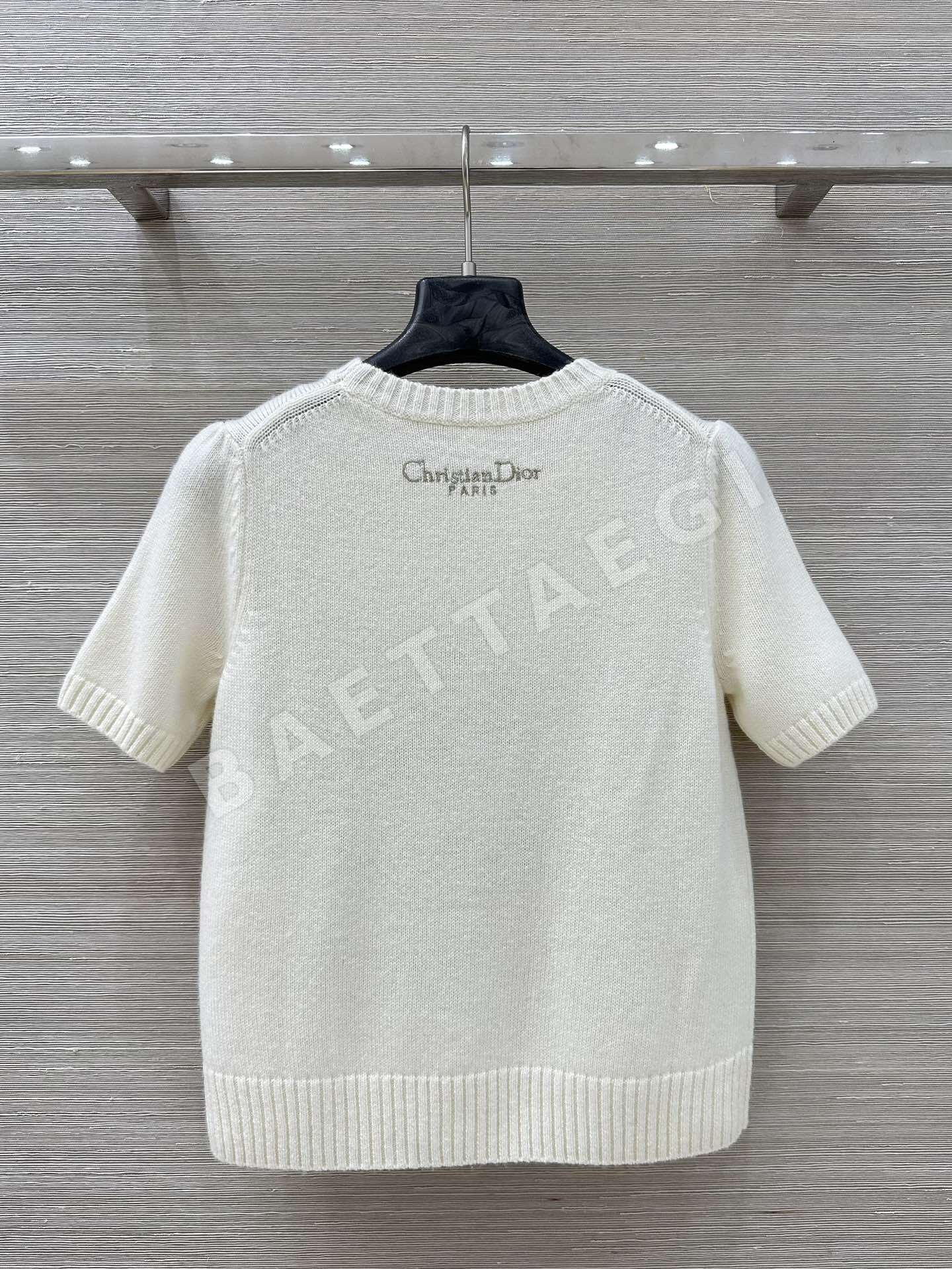 디올 자수 플라워 캐시미어 반팔 니트45693 상세 이미지 8
