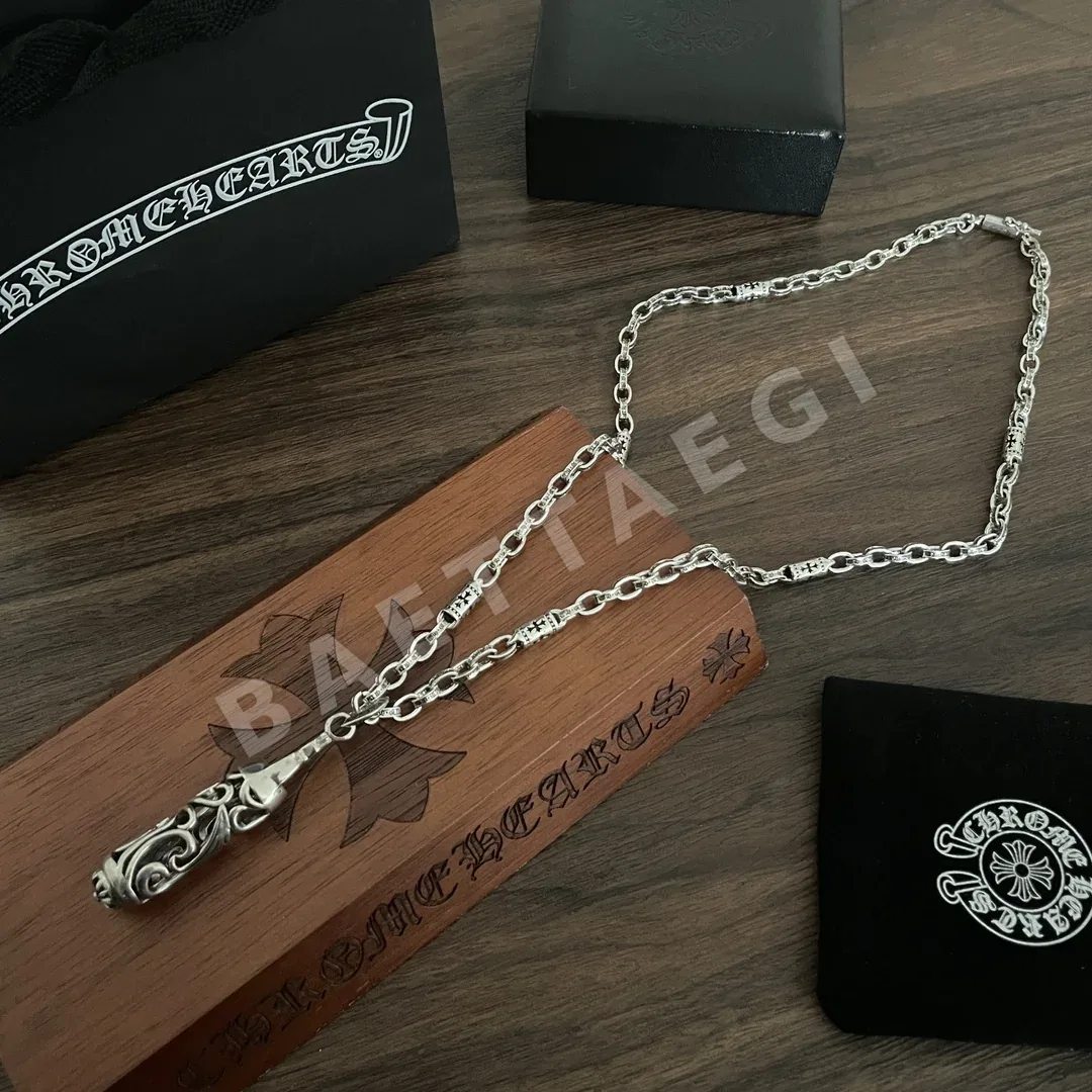 크롬하츠 레트로 등나무 꽃 펜던트 목걸이 상세 이미지 5