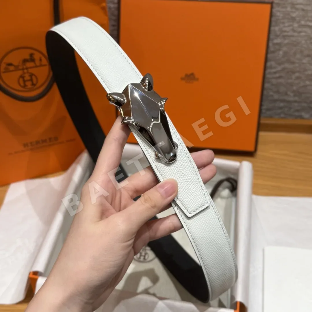 에르메스 쉐느당클르 링크 양면 송아지가죽 벨트 상세 이미지 7