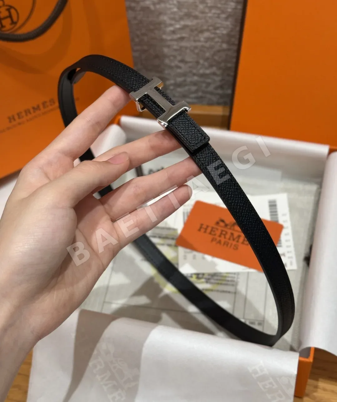 에르메스 H 미니 5382 양면 가죽 벨트 상세 이미지 5