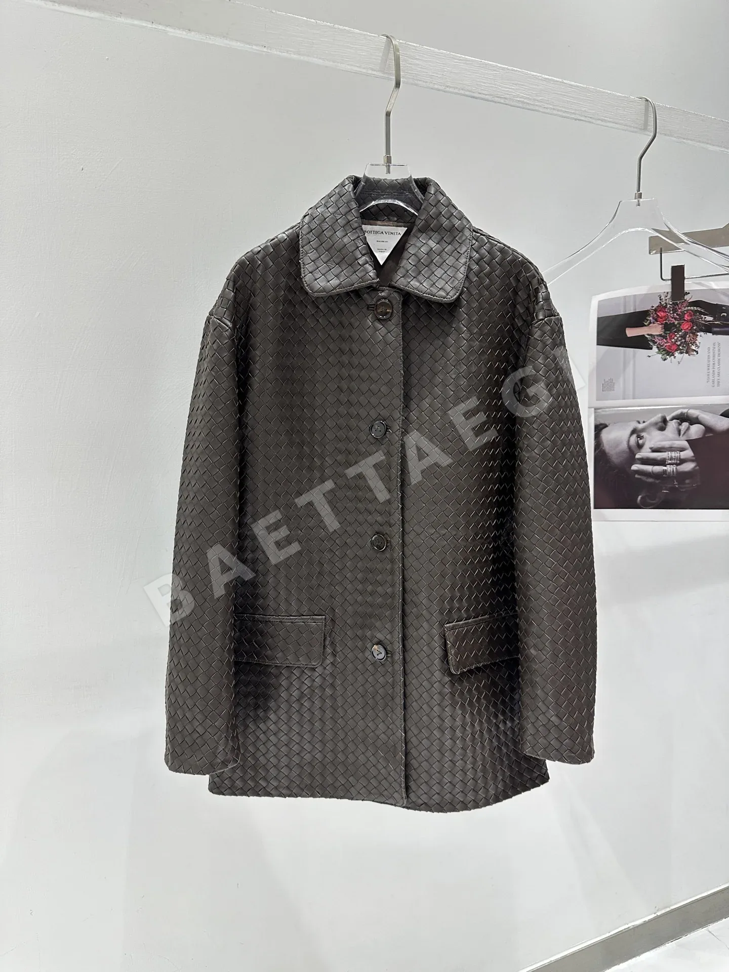 보테가베네타 꼬임 가죽 여성 자켓 194773
