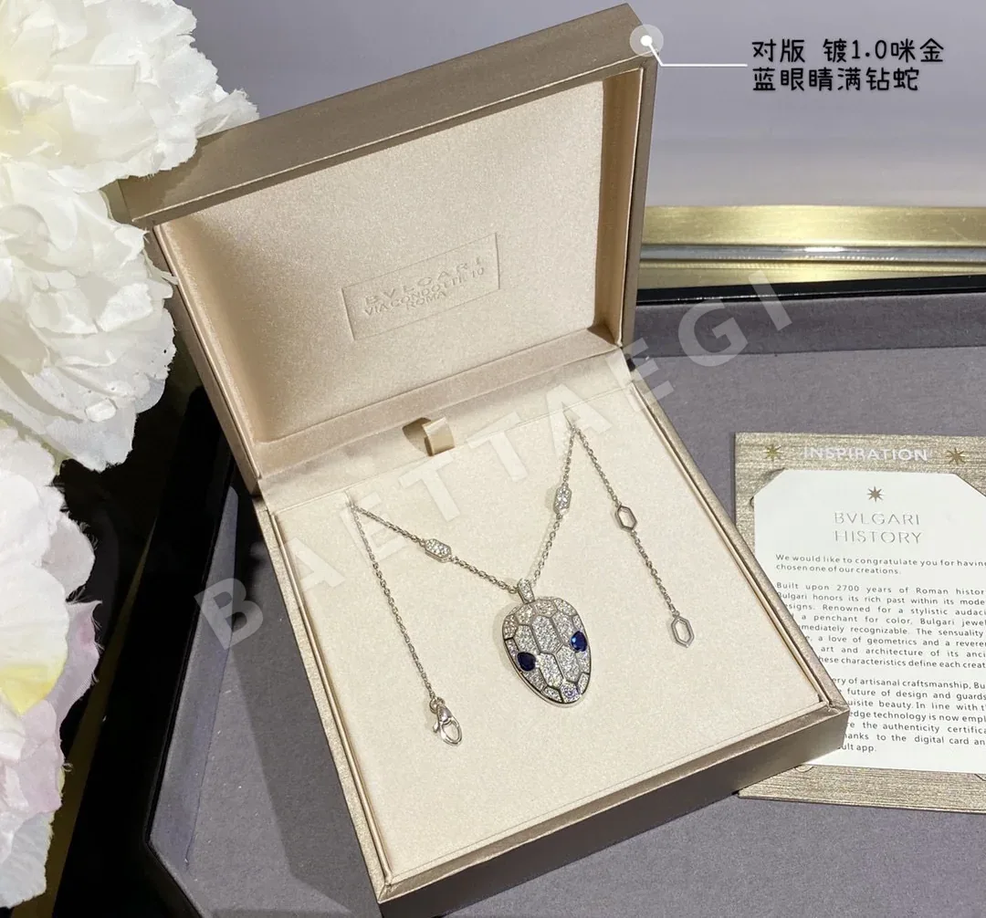 불가리 골드 도금 다이아몬드 스네이크 목걸이 상세 이미지 6
