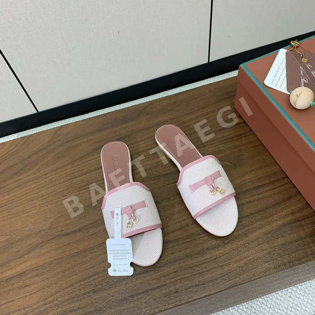 로로피아나 컬러 블록 플랫 샌들 상세 이미지 2