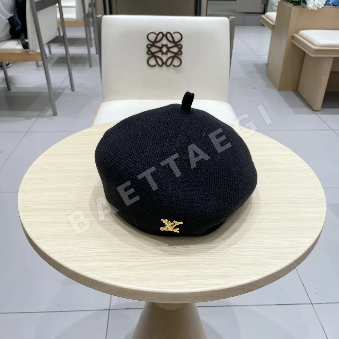 루이비통 무지 베레모 모자 상세 이미지 1