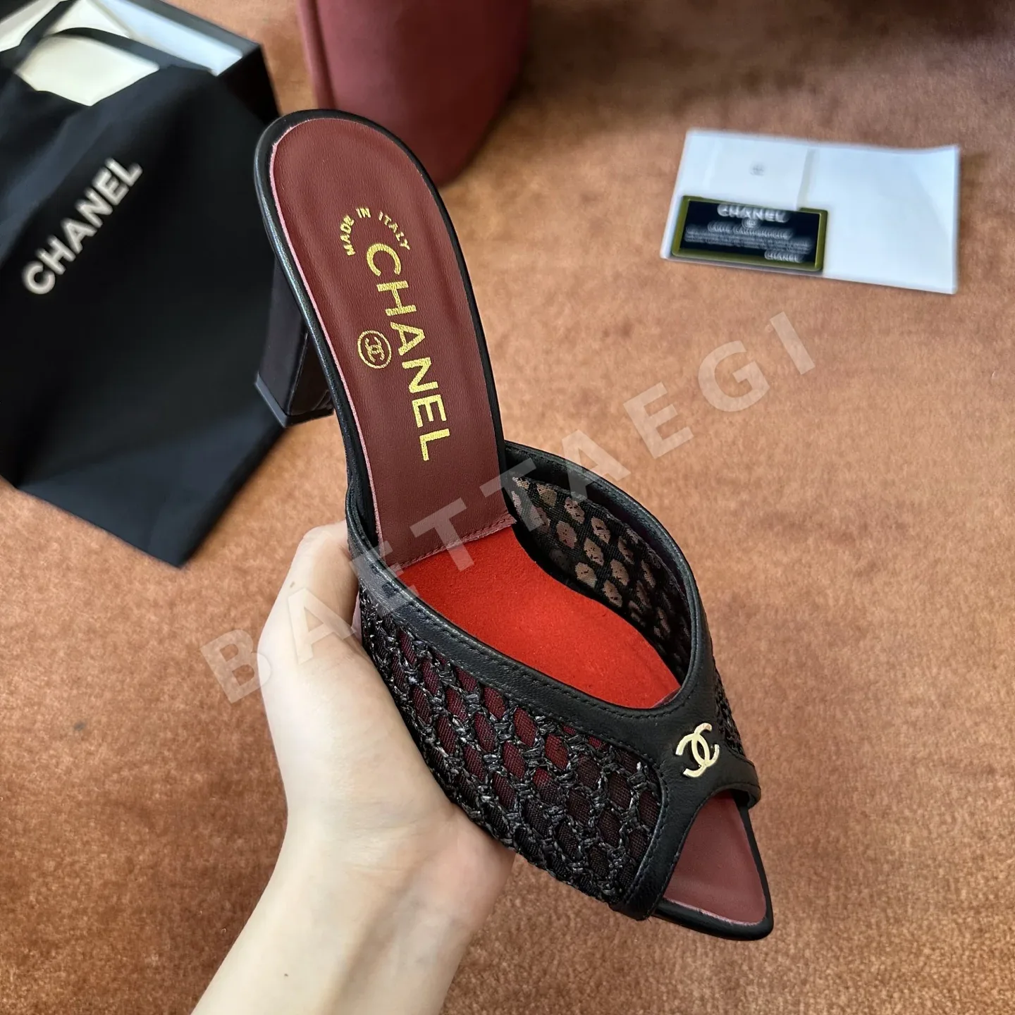 샤넬 더블 C 로고 플랫 슈즈 상세 이미지 3