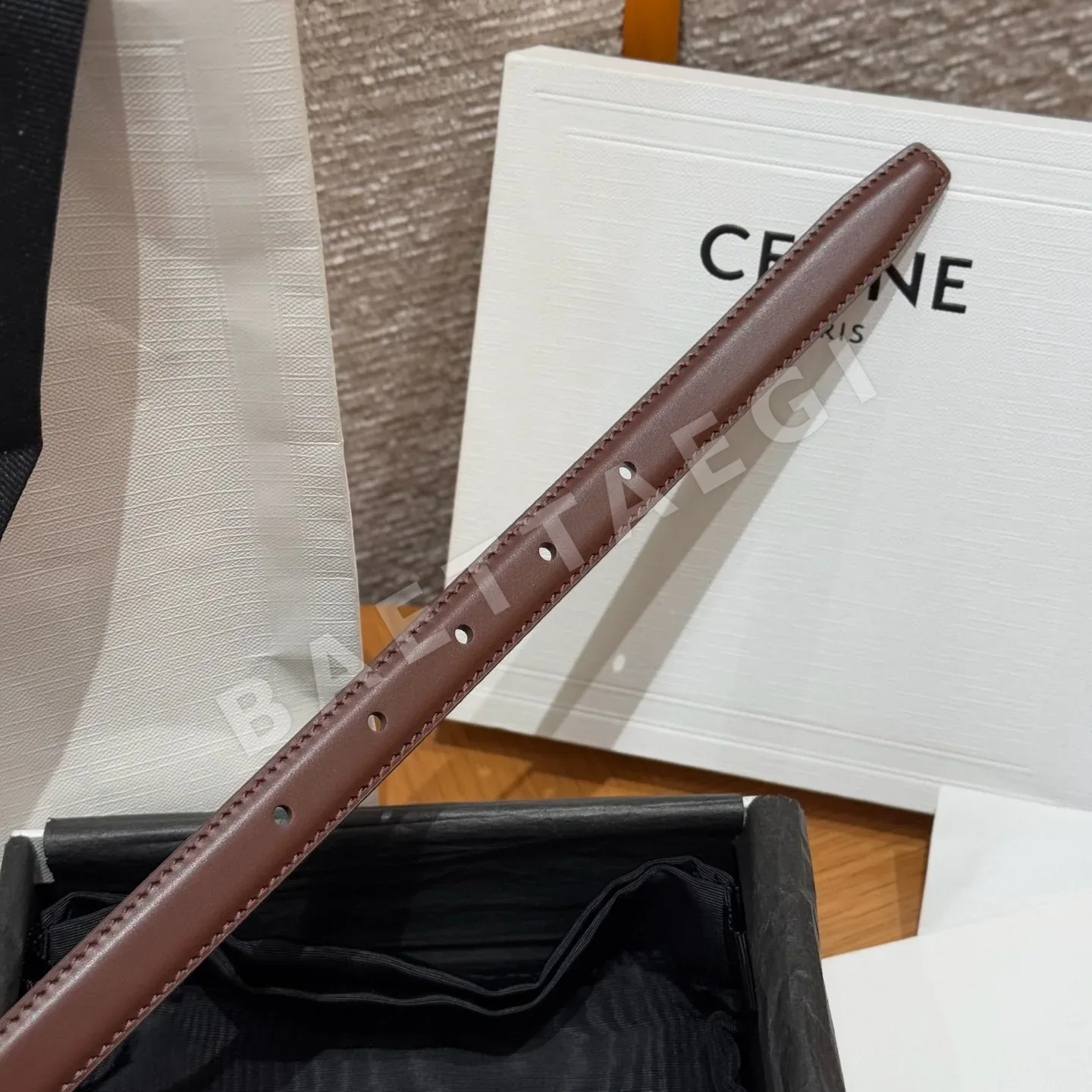 셀린느 개선문 금장 소가죽 벨트 상세 이미지 6