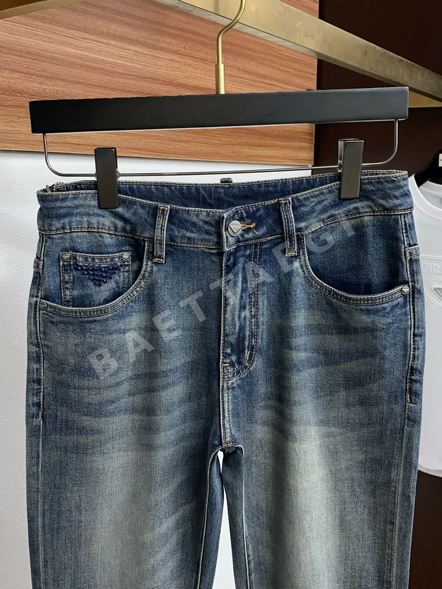 프라다 남성 데님 바지 상세 이미지 3