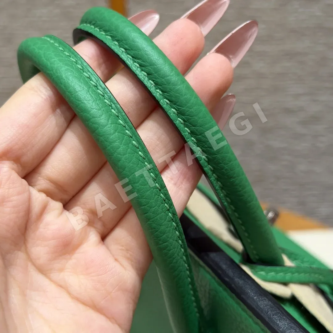 에르메스 버킨 25 대나무 그린 토고 가죽 가방 상세 이미지 6