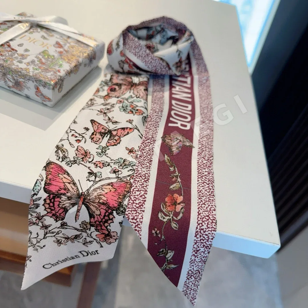 디올 파피용 루즈 실크 트윌 스카프 상세 이미지 6
