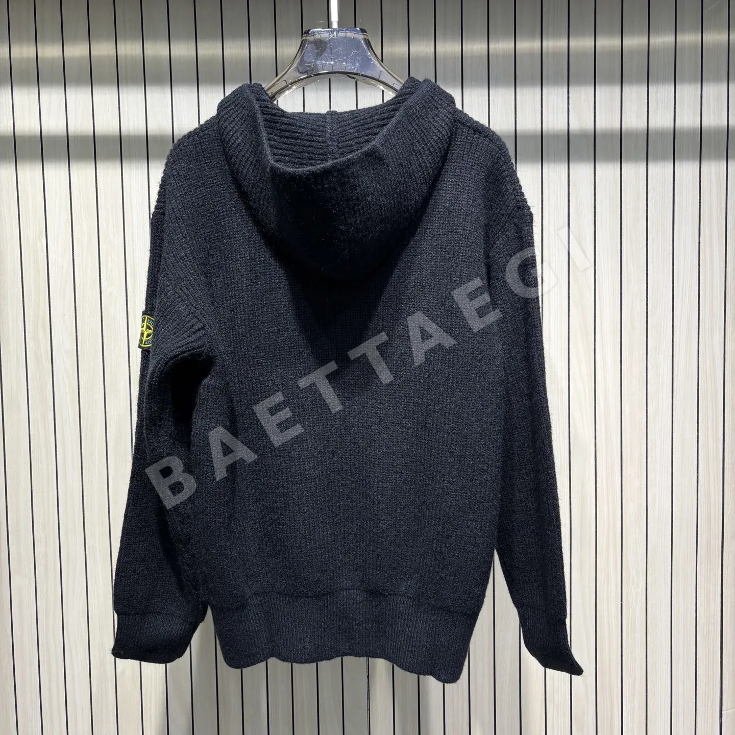 스톤아일랜드 하프 집업 후드 남성 니트 상세 이미지 3