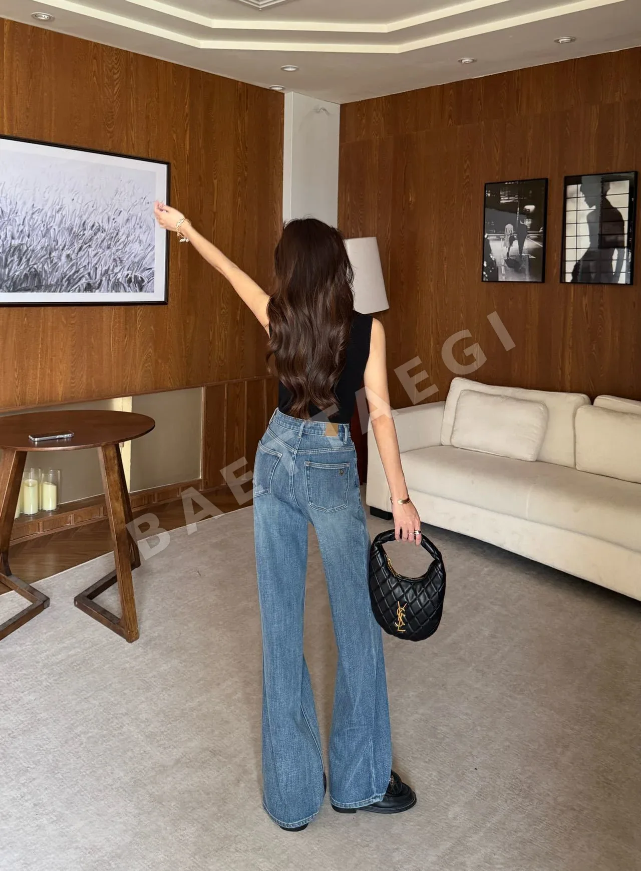 디올 스트레이트 레그 여성 데님 바지 상세 이미지 2