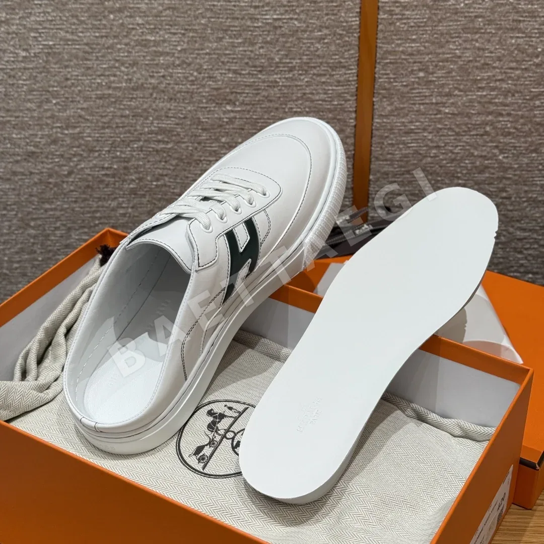 에르메스 킵 남성 흰색 카프스킨 상세 이미지 4