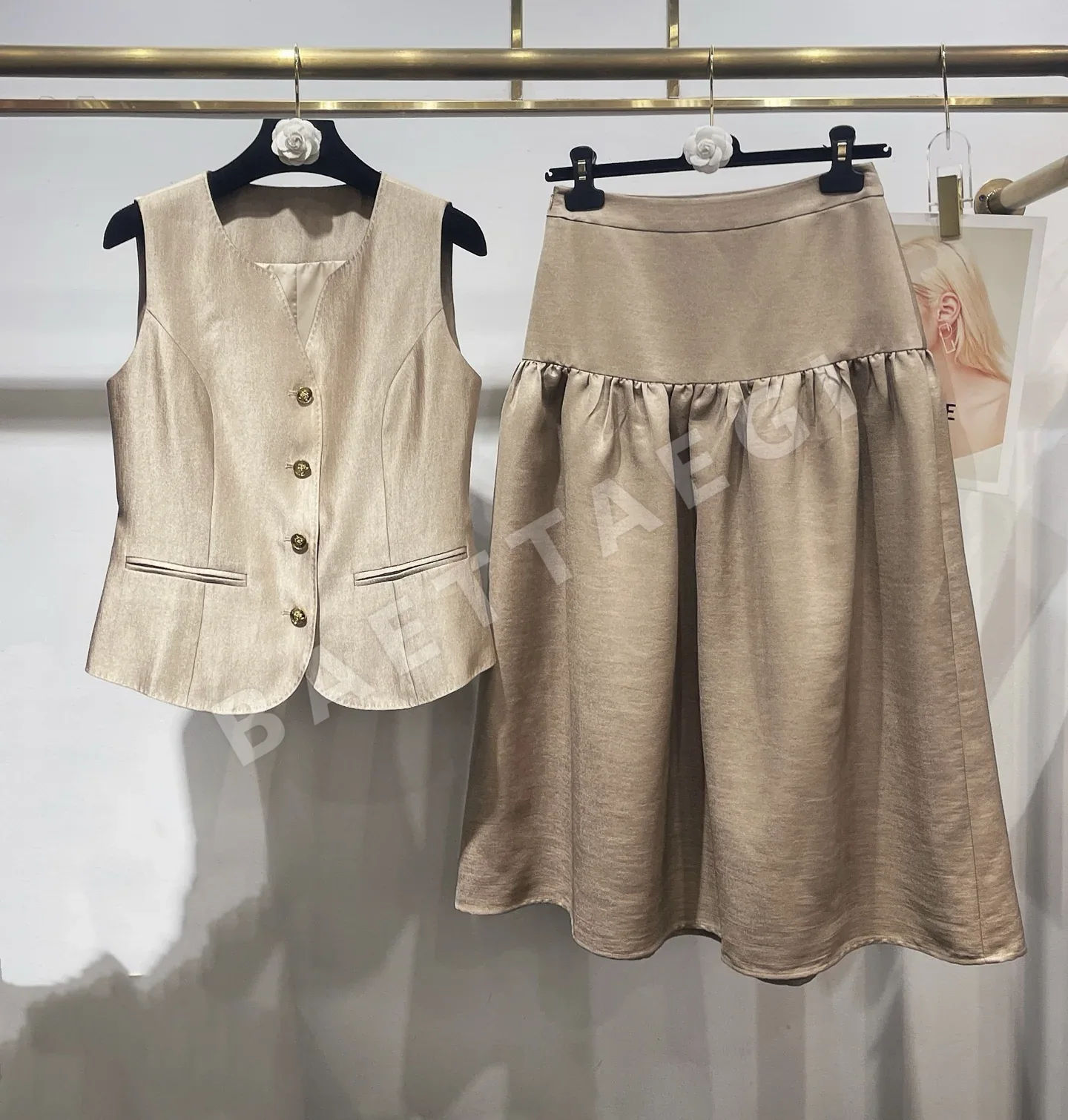 셀린느 멀베리 실크 베스트 세트 상세 이미지 2